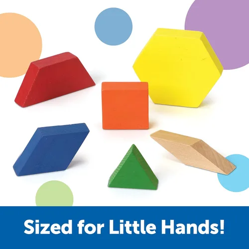 Vista 3 de Learning Resources bloques de madera con patrones, juego de 250