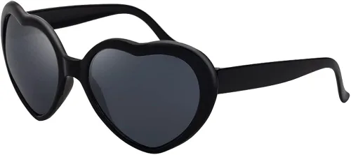 Vista 7 de Lentes de difracción de efecto cardíaco ver corazones - Gafas de efecto especial para fiesta de música y festivales de música Rojo