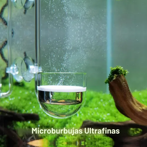 Vista 2 de Difusor de CO2 de vidrio musical para plantas de acuario (2 pulgadas para tanque más allá de 75 galones)