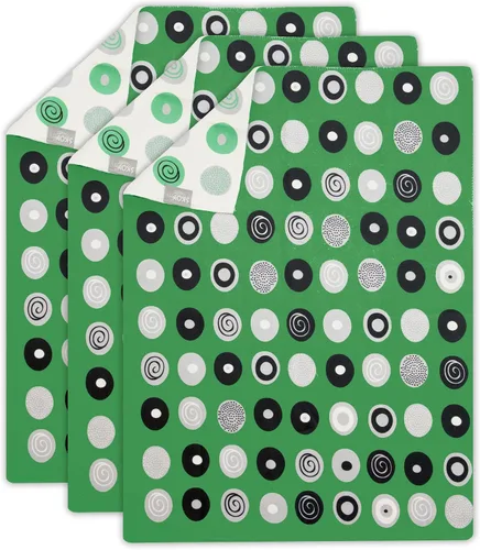 Vista 15 de Skoy Toalla de cocina (paquete de 1) para uso diario, toalla 100% poliéster reciclado con diseño reversible, 18 x 24 pulgadas, negro y gris