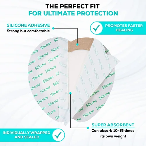 Vista 2 de MedVance TM Silicone - Apósito adhesivo de silicona con bordes sacros para heridas, vendaje de tratamiento de úlceras de cama para sacro, tamaño 7 x