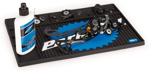 Vista 4 de Park Tool Alfombrilla de revisión de sobremesa azul, talla única Soportes de trabajo para bicicletas