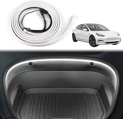 Vista 9 de Tira de luz LED Frunk modelo 3 2017 2018 2019 2020 Frunk LED luz delantera tronco luz decoración accesorios impermeable DC 15V luz cálida