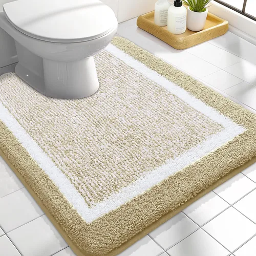 Vista 10 de OLANLY Alfombras de baño 24x16, tapetes de baño extra suaves y absorbentes de microfibra, antideslizantes, lavables a máquina, secan rápido