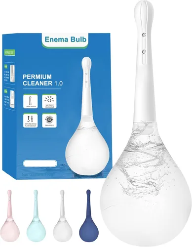 Vista 8 de Enema Ducha para hombres y mujeres – Bombilla anal antirretroceso con punta de pulverización de 5 aperturas, kit portátil de 5.1 fl oz para higiene