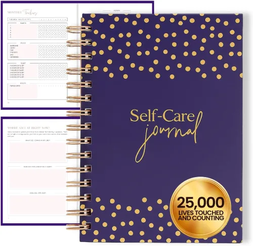 Vista 12 de Diario diario de cuidado personal para mujeres, A5, diario de bienestar con indicaciones, diario de objetivos de regalo para mujeres para felicidad