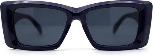 Vista 6 de SA106 Gafas de sol rectangulares de plástico biselado para mujer