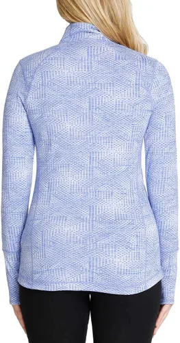 Vista 3 de KIRKLAND Signature - Sudadera con cremallera de para mujer, Jacquard Azul Azure