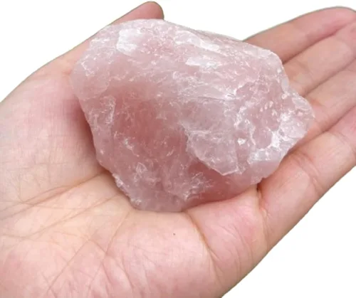 Vista 7 de Piedras naturales ásperas de cuarzo rosa grande, cuarzo rosa crudo de 2.5-4 pulgadas, cuarzo rosa, piedra de amor, cristales curativos, 0.25-2 libras