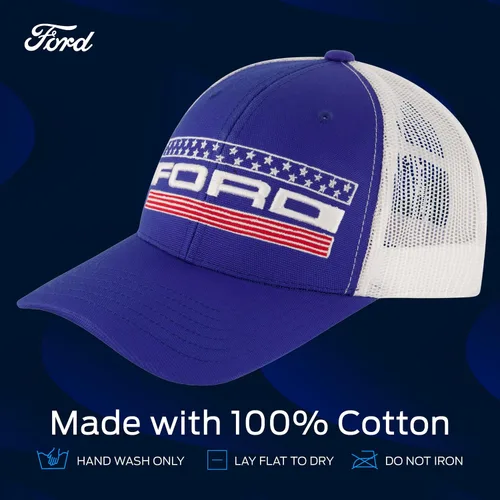 Vista 6 de Ford Truck Hat, Logo Mesh Adjustable Baseball Cap with Curved Brim