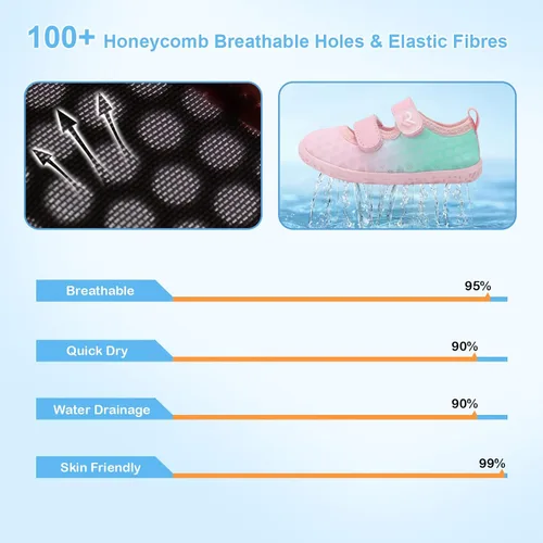 Vista 2 de relxfeet Zapatos de agua para niños y niñas, sandalias descalzas para niños al aire libre, calcetines acuáticos de secado rápido, zapatos ligeros