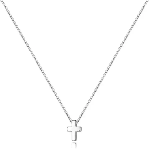 Vista 4 de 18K Gold Plated Sideways Cross Necklace for Women Stainless Steel Dainty Tiny Cross Pendant Necklace Minimalist Simple Jewelry