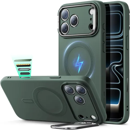 Vista 39 de ESR Funda para iPhone 13 Pro, compatible con MagSafe, protección de grado militar a prueba de golpes, soporte de anillo de cámara integrado, funda