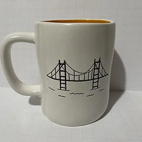 Vista 3 de Rae Dunn SAN FRAN - SAN FRANCISCO - Taza de café de doble cara, cerámica