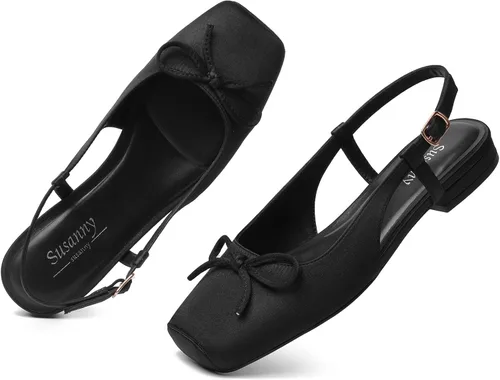 Vista 15 de Susanny - Zapatos de tacón bajo con strass para mujer, con punta puntiaguda, de tacón kitten, con cierre, ajustables, con correa, para vestido