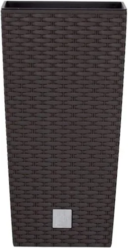 Vista 2 de WELL HOME MOBILIARIO & DECORACIÓN Pack 3 Ollas altas Prosperplast (11,4/19/35 litros) Rato Cuadrado Plástico Color con Tanque, Ocre Oscuro, Set