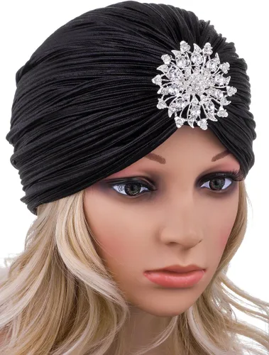 Vista 4 de Vijiv - Gorro de punto para mujer, estilo vintage, diseño de Lurex
