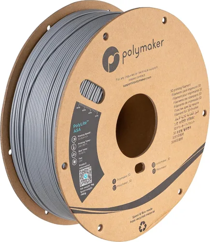 Vista 16 de Polymaker Filamento ASA de 0.07 in, negro, 2.2 lbs, resistente a los rayos 4.370 – 0.07 in negro (código hexagonal: #17161a)