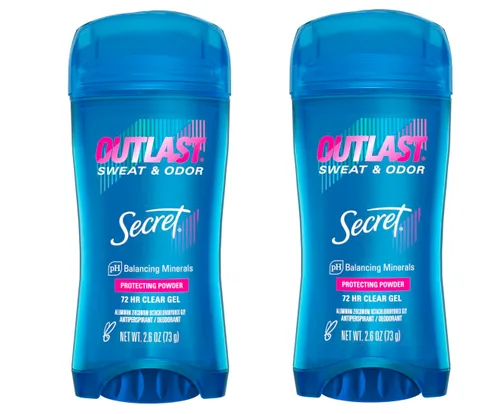 Vista 5 de Secret Desodorante Outlast Gel transparente completamente limpio, 2.6 onzas (2.6 fl oz) (paquete de 3)