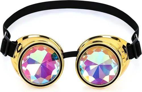 Vista 6 de OhMill Steampunk Goggles Vintage Retro Gothic Cosplay Goggles for Halloween Silvery