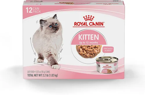 Vista 11 de Comida enlatada para gatos, de Royal Canin, salud felina, nutrición instintiva de adultos, rebanadas delgadas en salsa, Paquete de 6