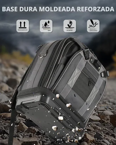 Vista 4 de Mochila de herramientas con compartimento para portátil, bolsa de herramientas completamente abierta, bolsas de herramientas HVAC, mochila