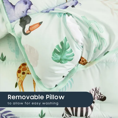 Vista 4 de Wake In Cloud - Tapete para siesta para niños pequeños con almohada y manta, para niños y niñas en jardín de infantes, guardería, preescolar