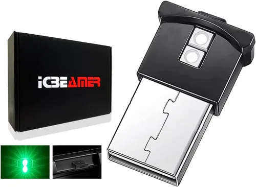 Vista 13 de ICBEAMER Smart USB 1-Paquete (Azul) Luz de Noche LED Automática Plug-in Miniatura para Coche, Van, Pickup, Camión, Interior, Maletero, Iluminación