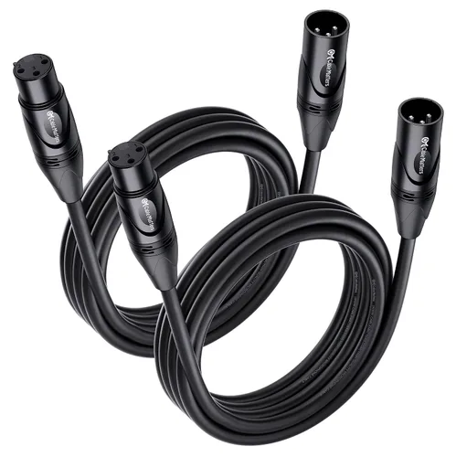 Vista 8 de Cable Matters Paquete de 2 Cables XLR a XLR Premium Cortos - 1 pie, Cable de Micrófono Macho a Hembra, Cordón de Micrófono de Cobre Libre de Oxígeno