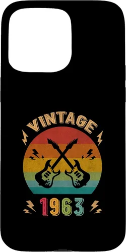 Vista 31 de Vintage 1963 Birthday Guitar Player 63th Guitarist Birthday Case for iPhone 17