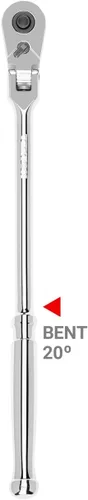 Vista 15 de TEKTON Trinquete largo de liberación rápida con cabezal flexible de 1/2 pulgada de impulso x 14 pulgadas SRH31214