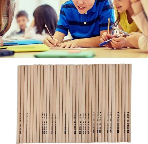 Vista 6 de 50pcs lápiz de escritura de grafito de madera ambiental 2b (triángulo 2B)