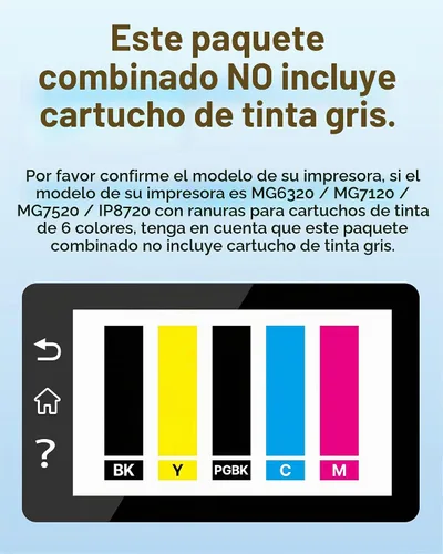Vista 6 de 251XL - Cartucho de tinta para Canon CLI 251 XL CLI-251XL para MX922