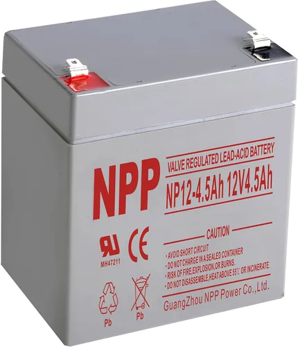 Vista 4 de NPP NP12-4Ah (F1) 12V 4Ah SLA Batería de alarma recargable con terminal F1 para panel de seguridad DSC, Power Patrol para SLA1056, Vista 20P ADT