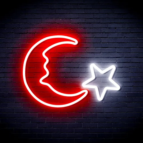 Vista 21 de ADVPRO Moon and Star Flex Silicone LED Neon Sign - Azul - st16s33-fnu0009-b