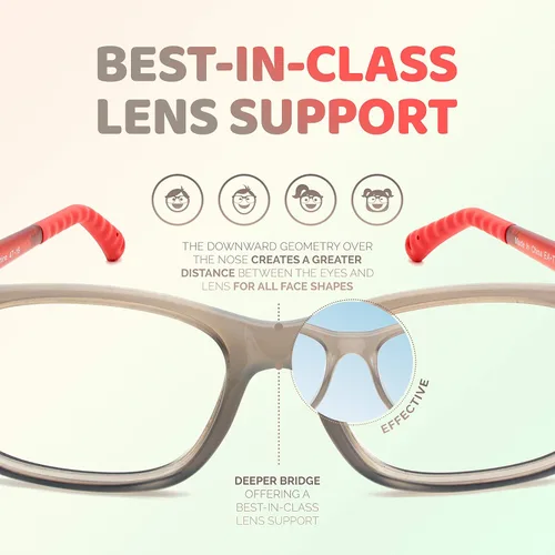 Vista 4 de Tempo Gafas irrompibles para niños Gafas flexibles de moda para niños 3004