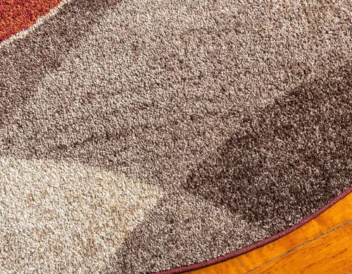 Vista 6 de Unique Loom Colección Otoño Alfombra de Área - Plantation (3' 3" Redonda, Multicolor/Beige)