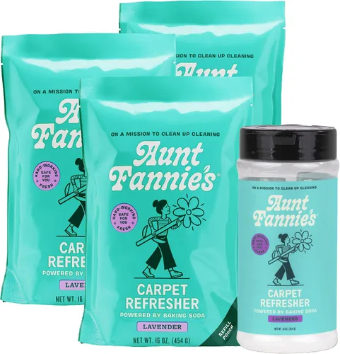 Vista 10 de Aunt Fannie's Polvo Refrescante y Desodorante para Alfombras, Eliminador de Olores Multiusos para Alfombras, Alfombras y Tapicería para Hogares