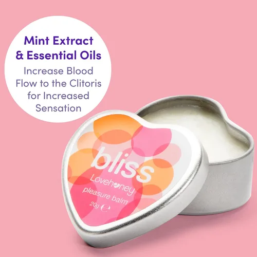 Vista 3 de Lovehoney Bliss Balm - Bálsamo de mentol para aumentar la sensibilidad, infundido con menta y aceites esenciales para mujeres, hombres y parejas