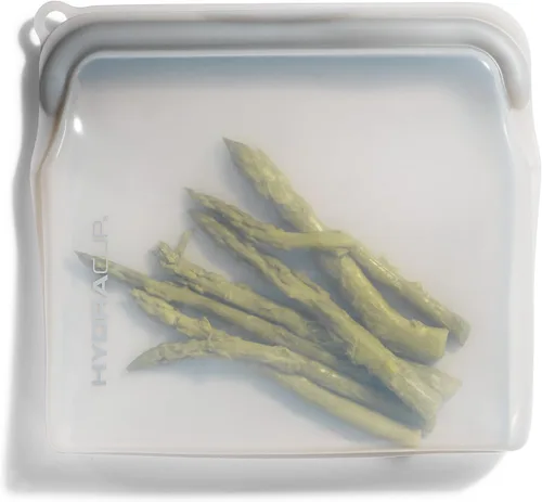 Vista 6 de Hydra Cup Bolsas de silicona reutilizables para almacenamiento de alimentos para preparación de comidas, paquete de 6, 30 onzas Sello a presión