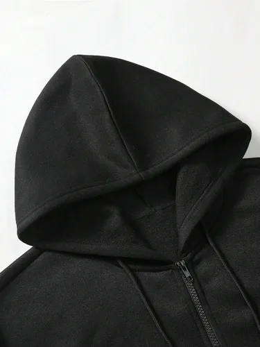 Vista 5 de SHENHE Sudadera de gran tamaño con capucha y bolsillos con estampado de letras gráficas para hombre