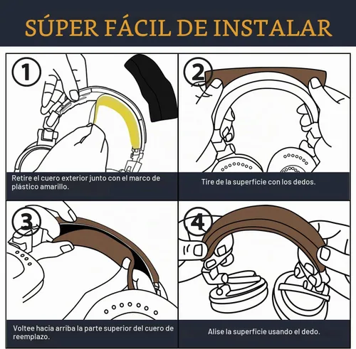 Vista 6 de SOULWIT Diadema para ATH M50X - Negro