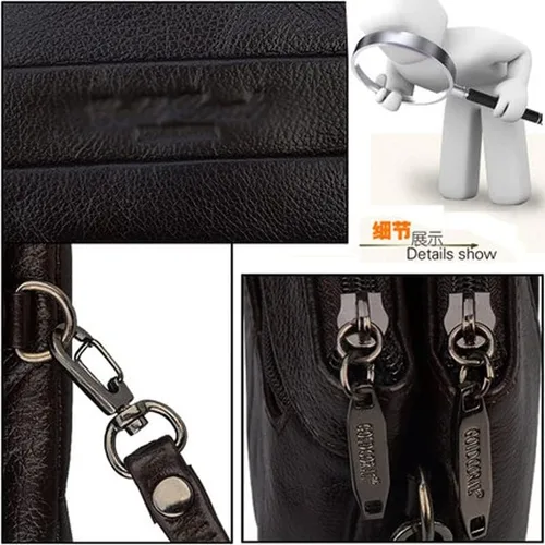 Vista 5 de Billetera de cuero genuino para mujer bolsos de mano casuales para mujeres y señoras pequeñas bolsas de dinero color A tamaño talla única