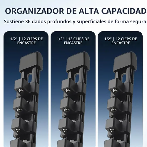 Vista 2 de Reniteco Juego de organizador de enchufes, paquete de 3, unidad de 1/2" x