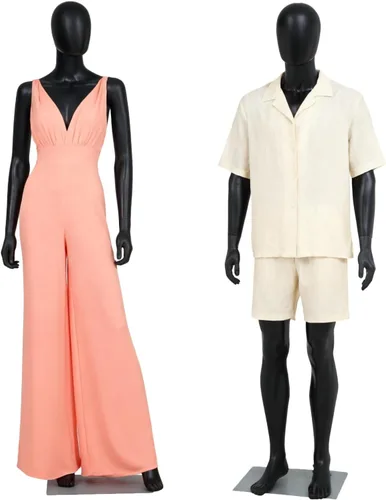 Vista 14 de Maniquí femenino de cuerpo completo de 70 pulgadas, forma de vestido de torso cuerpo de maniquí ajustable desmontable cuerpo completo con cabeza