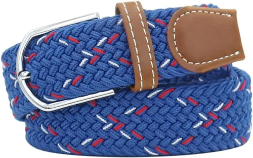 Vista 4 de Mixed Color Woven Stretch Braided Belts for Men and Women Fashion Elastic Belts