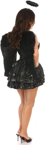 Vista 2 de Daisy corsets womens Top Drawer 4 Pc Sequin Dark Angel Corset Costume