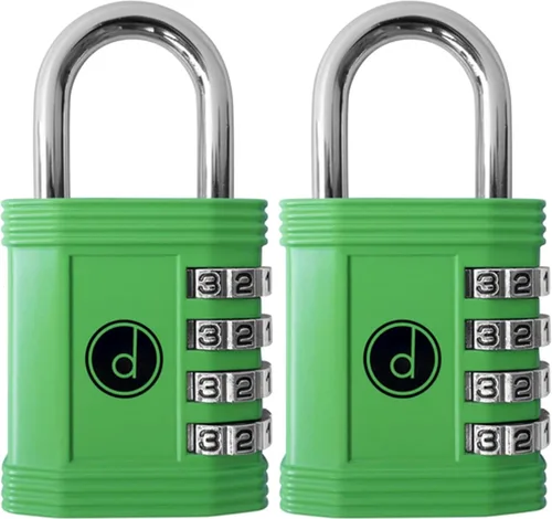 Vista 11 de Candado: cerradura de 4 dígitos de combinación para lockers de gimnasios, deportes, escuelas & empleados, aire libre, vallas y almacenamientos. Todo
