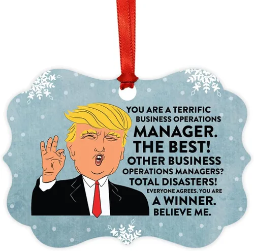 Vista 65 de Andaz Press Presidente Donald Trump Fancy Frame Recuerdo Adorno de Navidad Regalo de broma Ejecutivo de Cuenta, 1 paquete, Divertidas Ideas