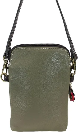 Vista 2 de Chala Fox - Bolso bandolera para teléfono celular, correa convertible, Oliva oscuro